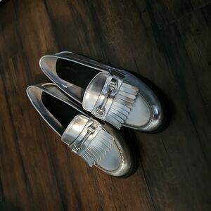 Women's Silver Loafers
